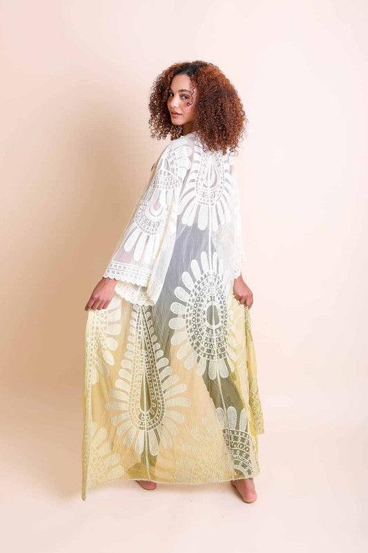 Ombre Bohemian Lace Kimono - Honeypot