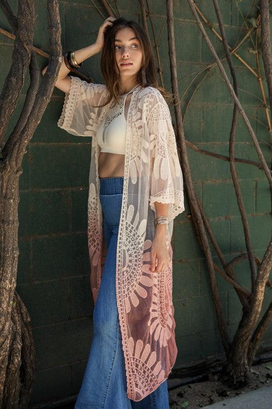 Ombre Bohemian Lace Kimono // Honeypot: New + Vintage High Quality Western Wear