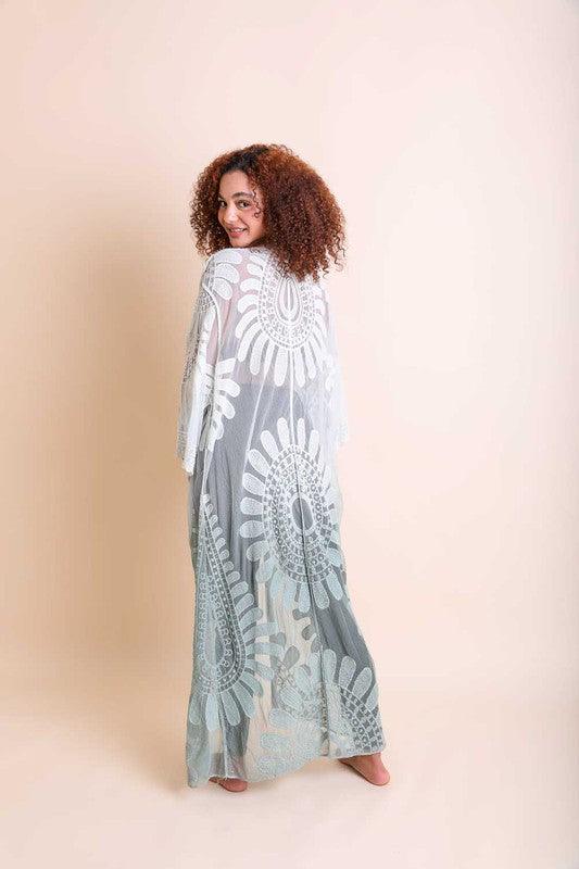 Ombre Bohemian Lace Kimono - Honeypot