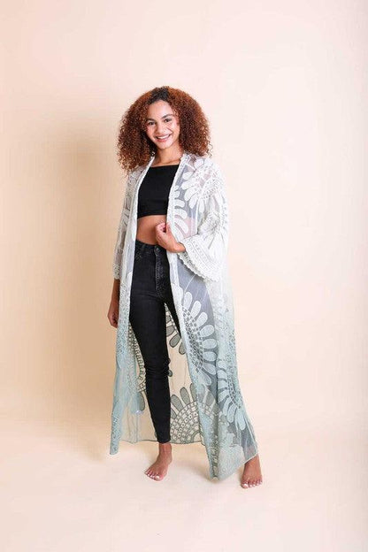 Ombre Bohemian Lace Kimono - Honeypot