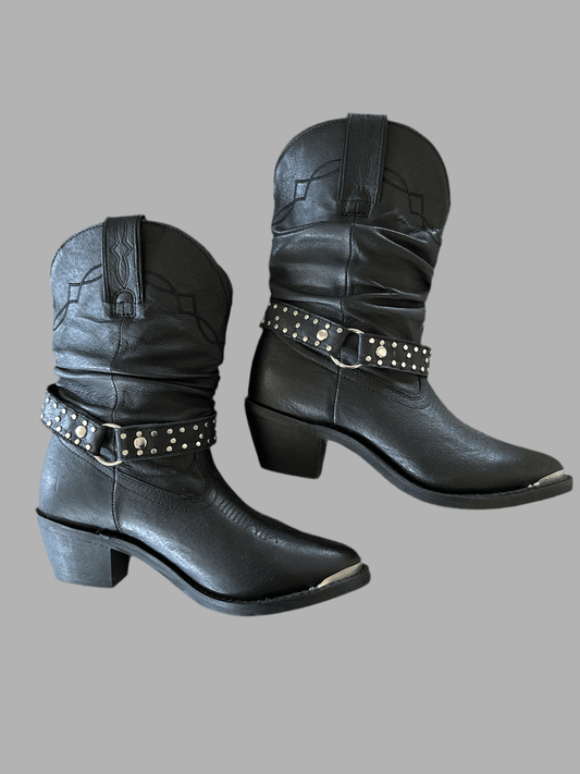 Black Shyanne Western Boot, 7.5 // Honeypot: New + Vintage High Quality Western Wear