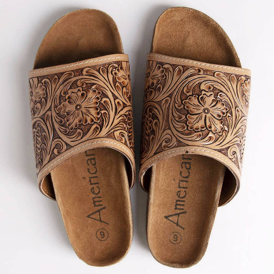ADFTE108-6 genuine leather sandal footwear flip flop