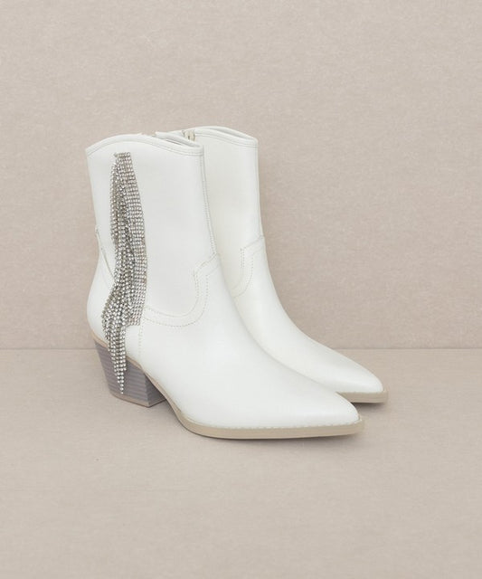 Rhinestone Fringe Boots - Honeypot