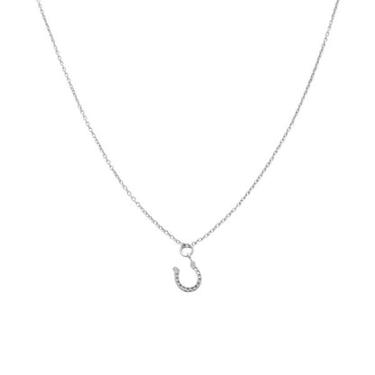 Dainty Lucky Charm Horseshoe Necklace - Honeypot