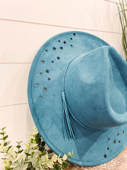 Vegan Suede Star Cutout Hat