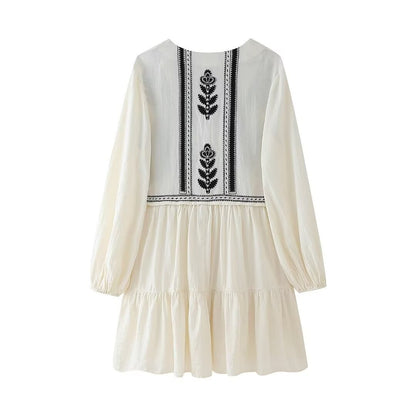 Embroidered Boho Dress - Honeypot