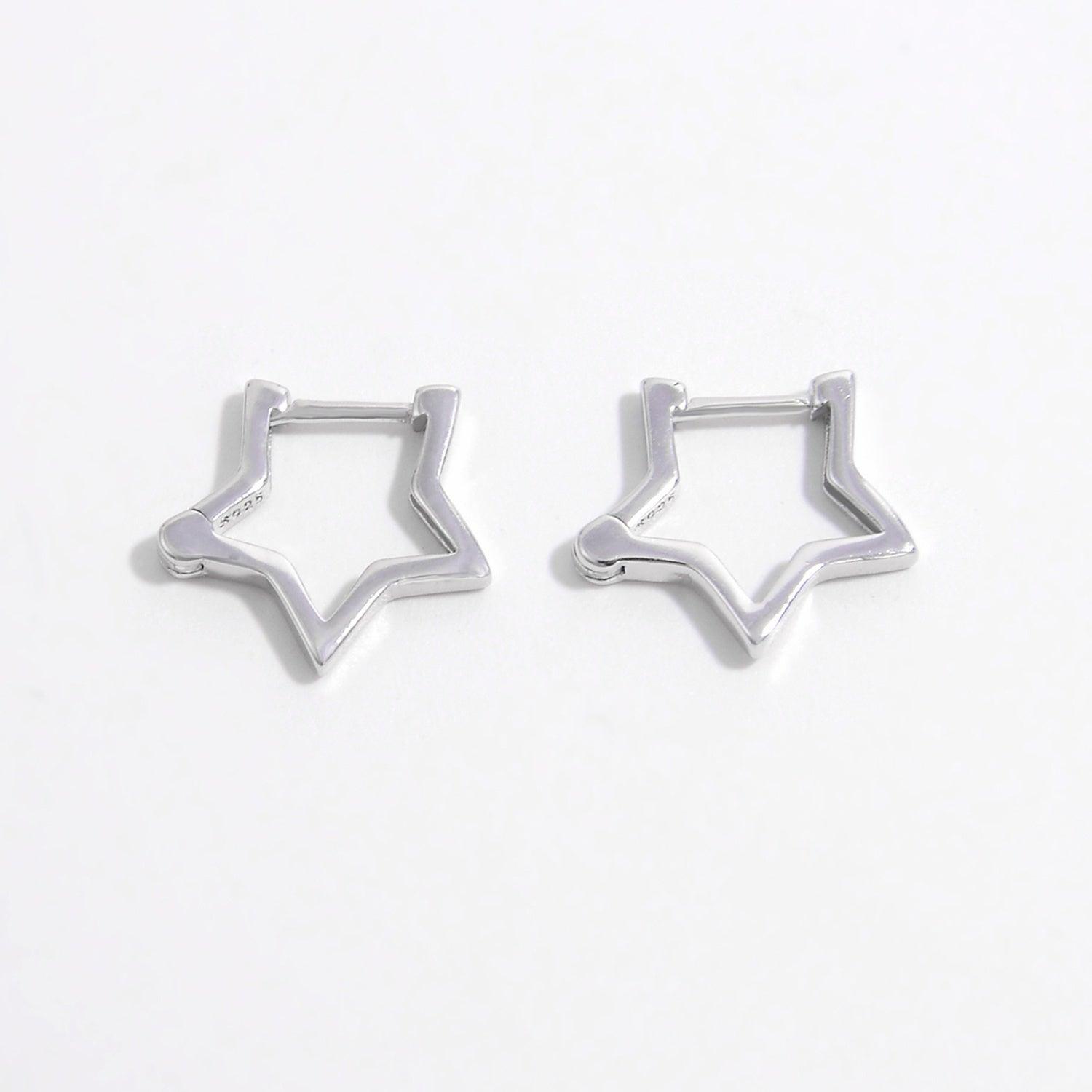 925 Sterling Silver Star Earrings - Honeypot