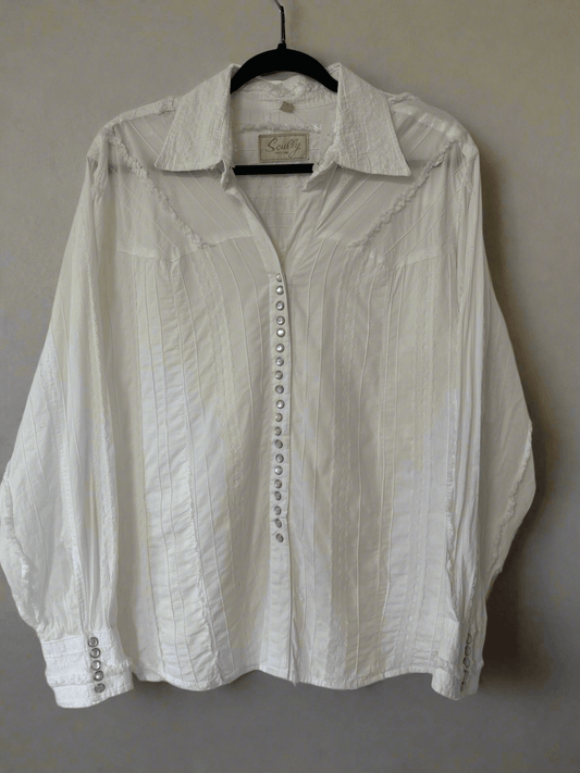 White Pearl Snap Shirt // Scully // Honeypot: New + Vintage High Quality Western Wear