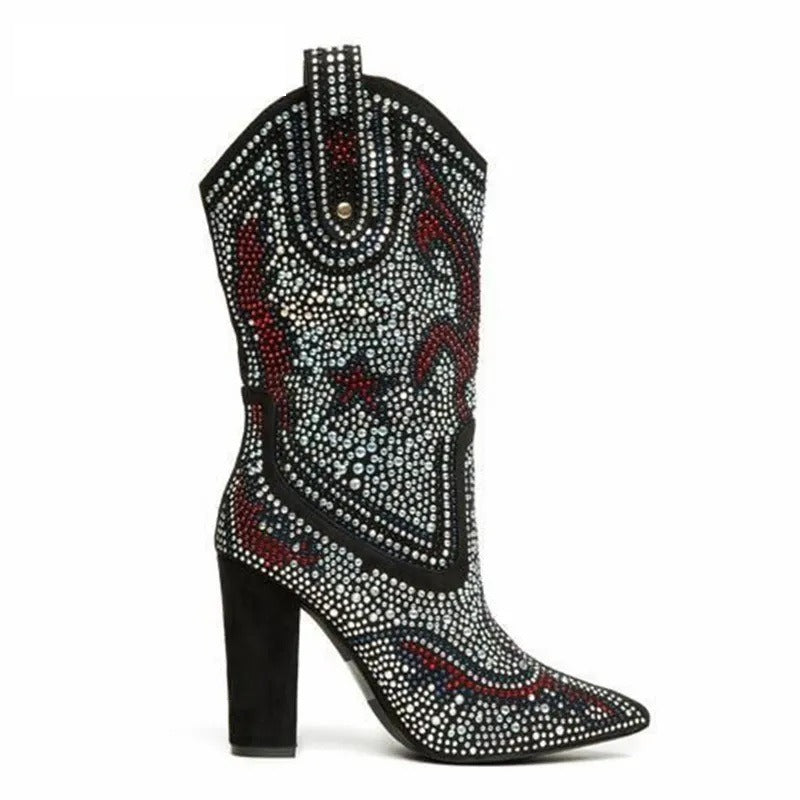 Cowgirl Chic Rhinestone Boots - Honeypot