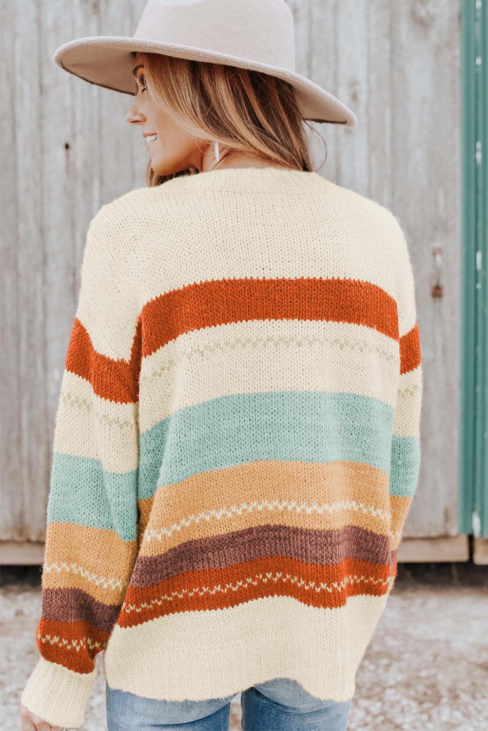 Drop-Shoulder Color Block Sweater // Honeypot: New + Vintage High Quality Western Wear