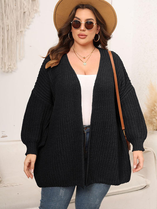 Plus Size Open Front Dropped Shoulder Knit Cardigan // Honeypot: New + Vintage High Quality Western Wear