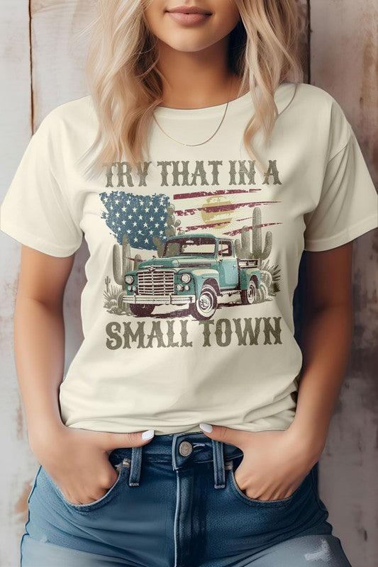 Try That in a Small Town Western Graphic Tee // Honeypot: New + Vintage High Quality Western Wear