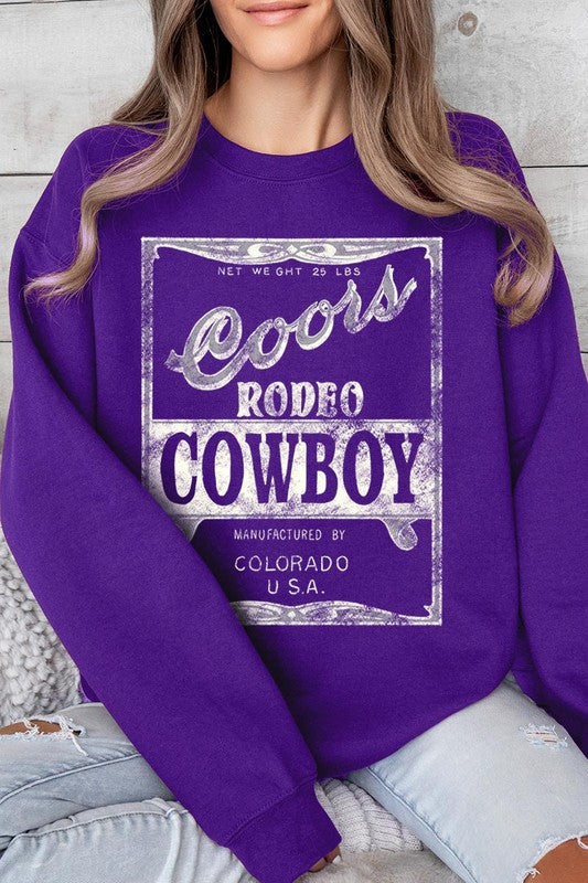 Coors Rodeo Cowboy Crew Neck Sweatshirt - Honeypot