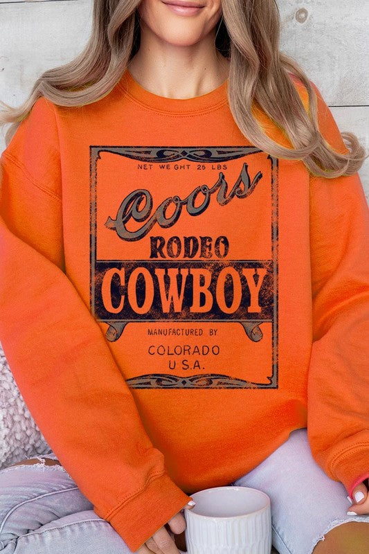 Coors Rodeo Cowboy Crew Neck Sweatshirt - Honeypot