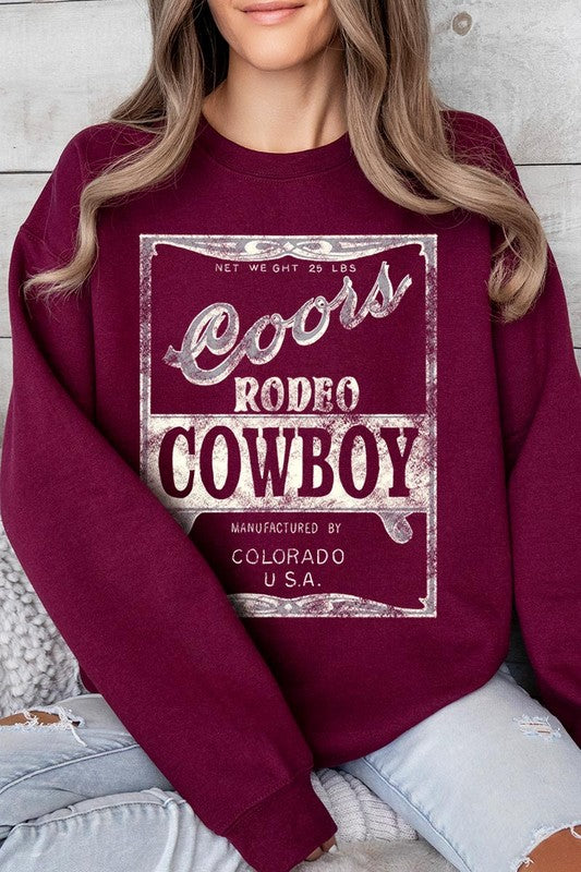 Coors Rodeo Cowboy Crew Neck Sweatshirt - Honeypot