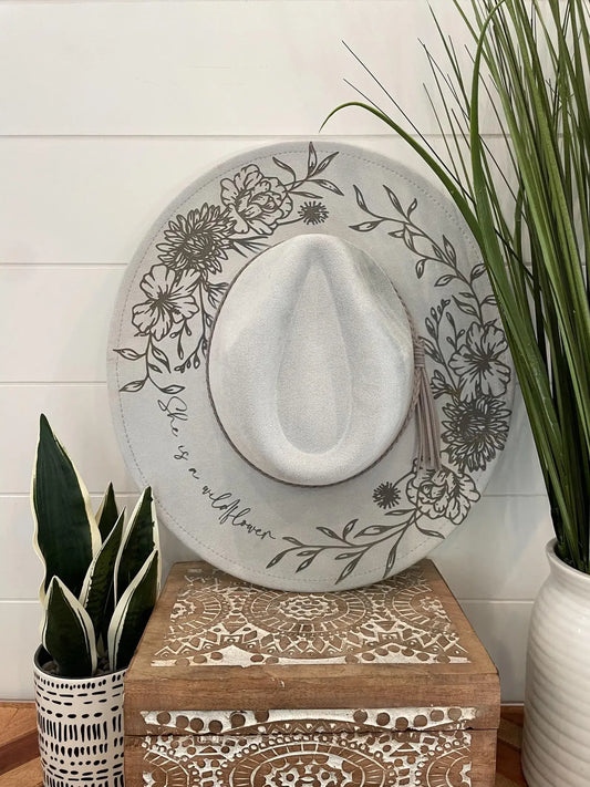 Engraved Floral Hat 1