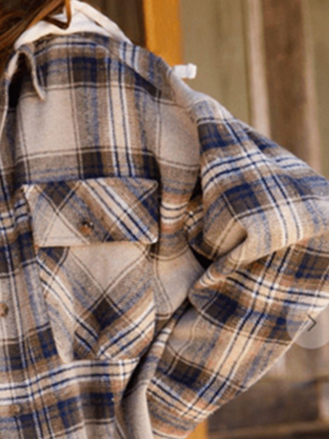 Raw Hem Plaid Long Sleeve Hooded Jacket // Honeypot: New + Vintage High Quality Western Wear