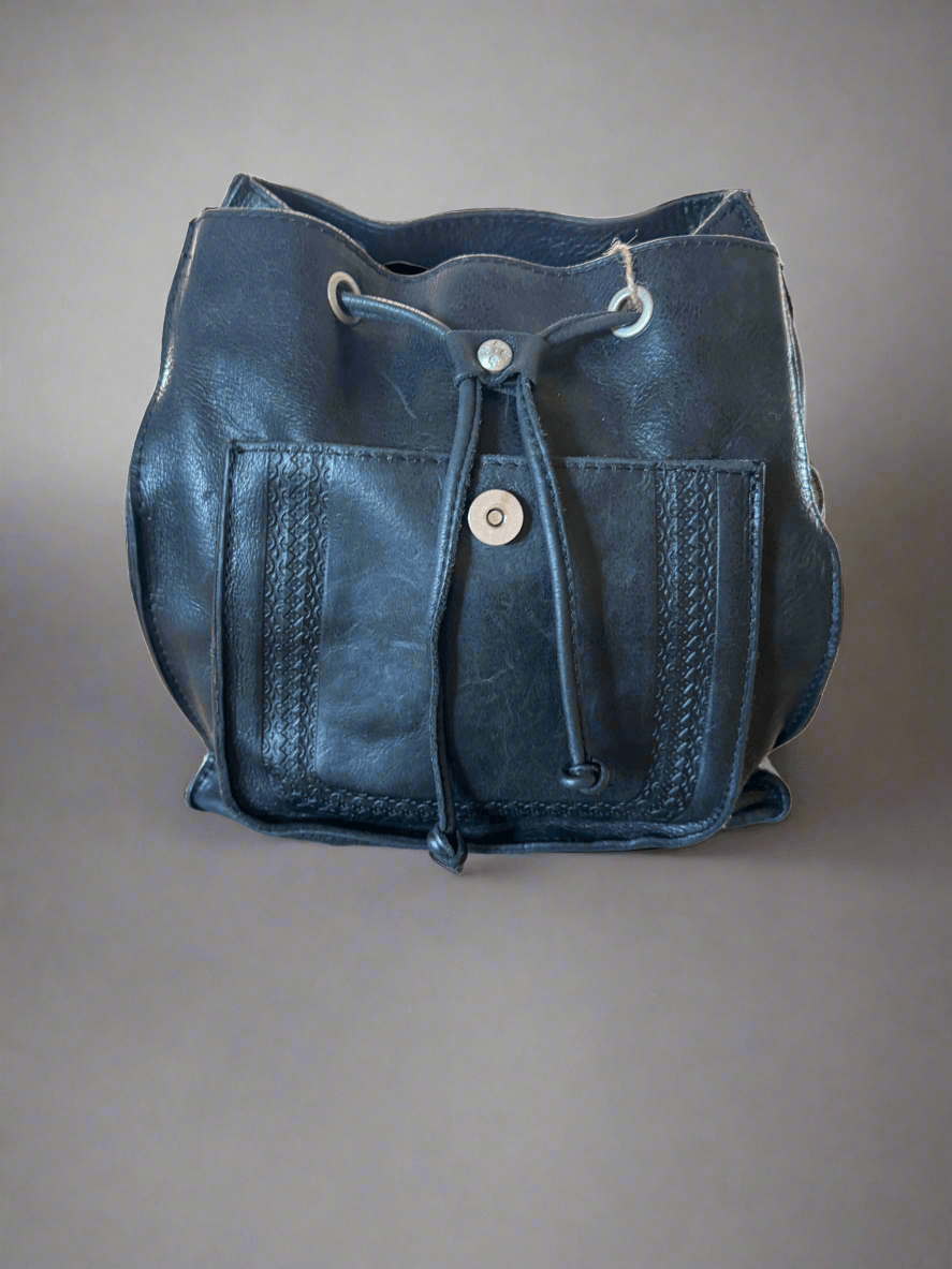 RARE! Black Leather Backpack // Patricia Nash - Honeypot