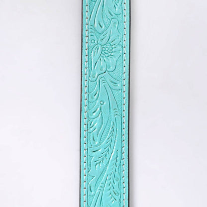 Hand-Tooled Genuine American Leather Unisex Belt