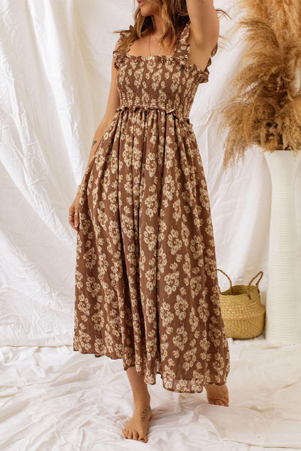 Elegant Floral Maxi Dress - Honeypot