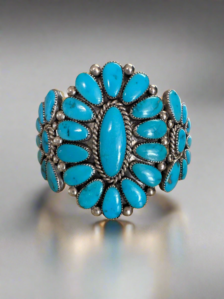 Stunning Zuni Turquoise Cuff by Alice Quam
