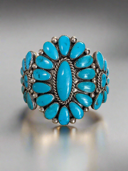 Stunning Zuni Turquoise Cuff by Alice Quam