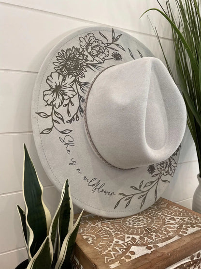 Engraved Floral Hat 1