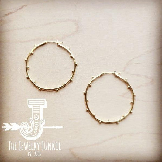 Matte Gold Large Hoop Earrings // Honeypot: New + Vintage High Quality Western Wear