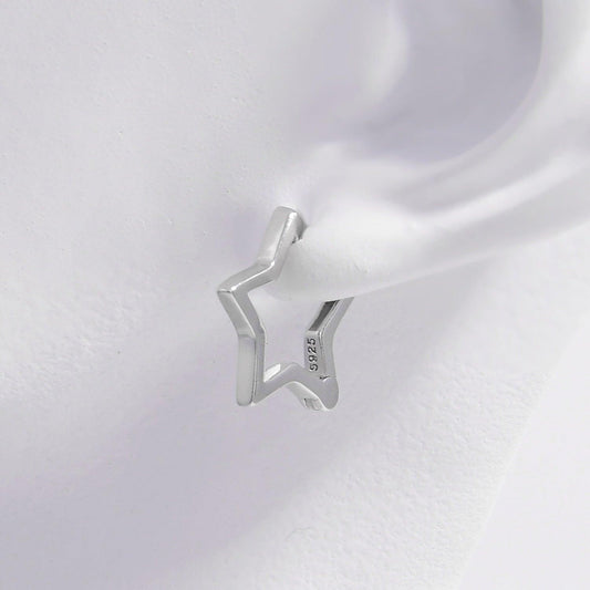 925 Sterling Silver Star Earrings - Honeypot