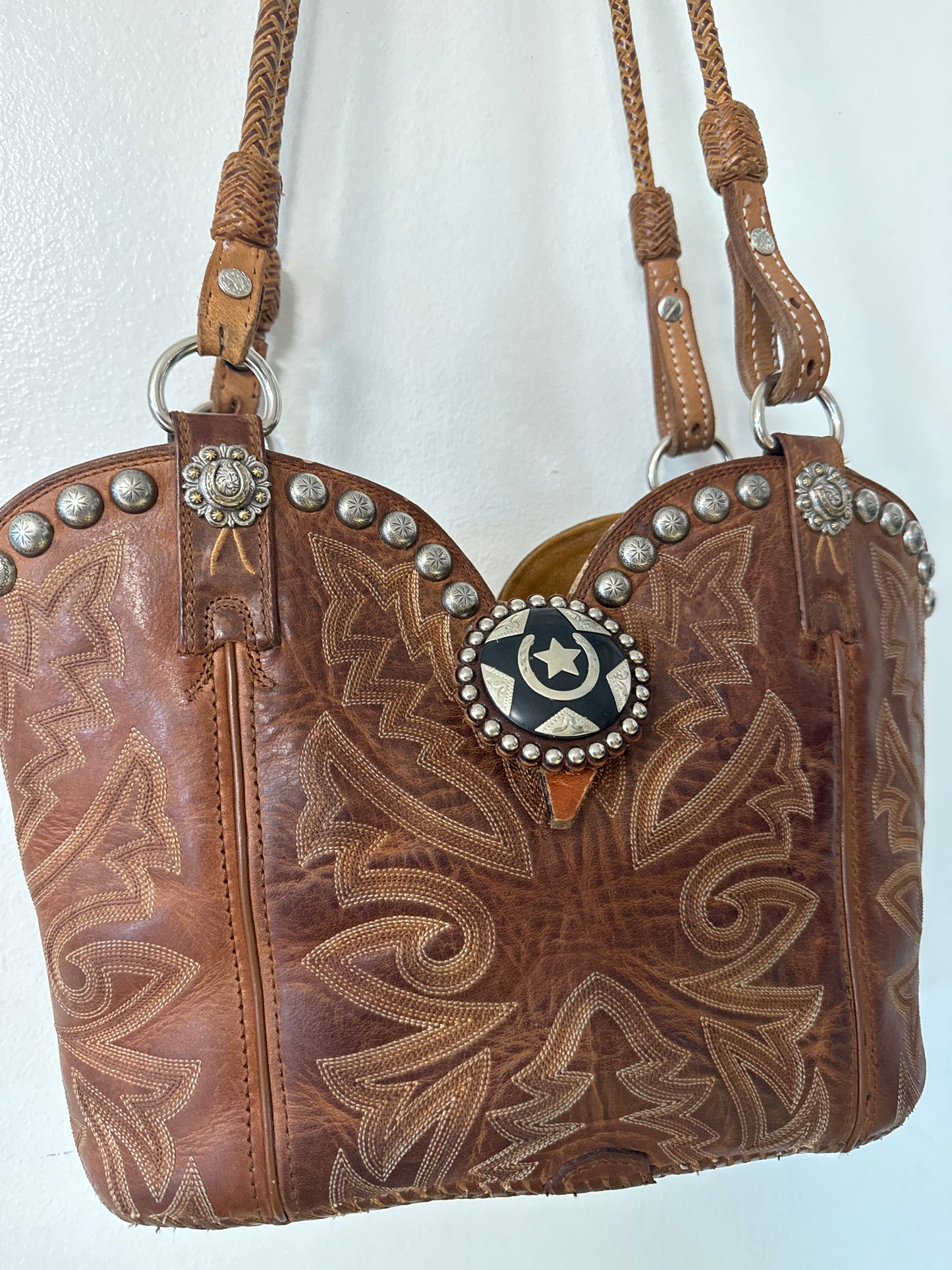 Handcrafted Boot Upper Bag - Honeypot