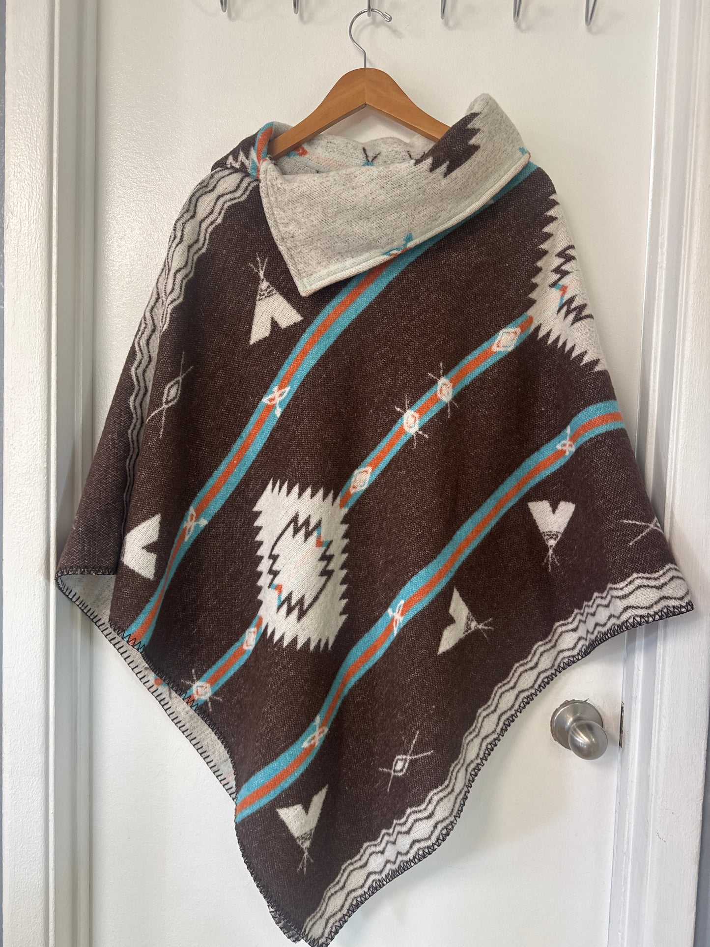 Reversible Wool Poncho // Rhonda Stark, O/S