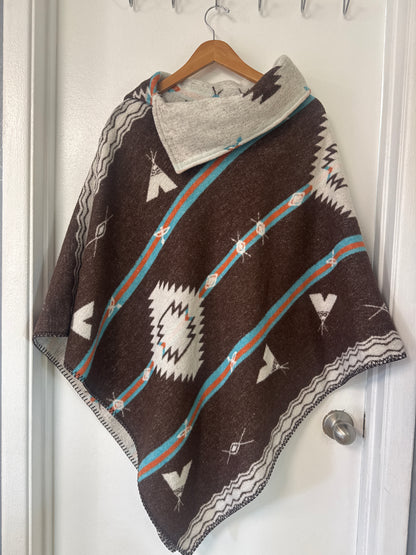 Reversible Wool Poncho // Rhonda Stark, O/S