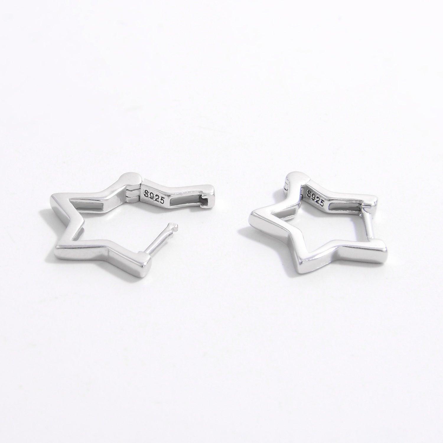 925 Sterling Silver Star Earrings - Honeypot