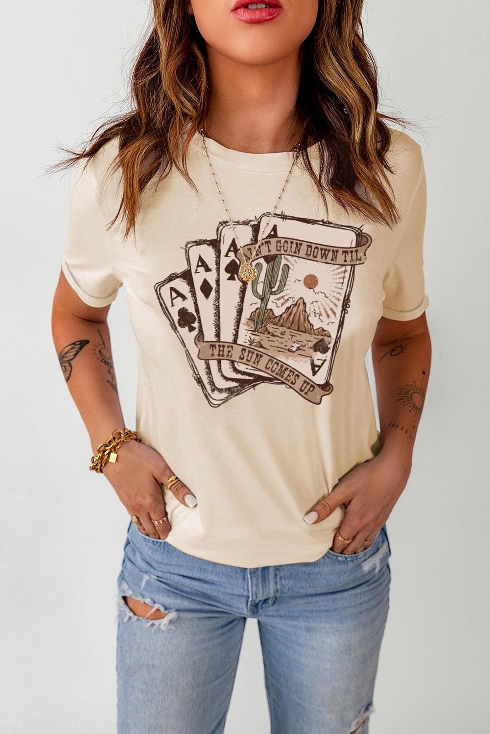 Poker Cards Graphic T Shirt - Honeypot