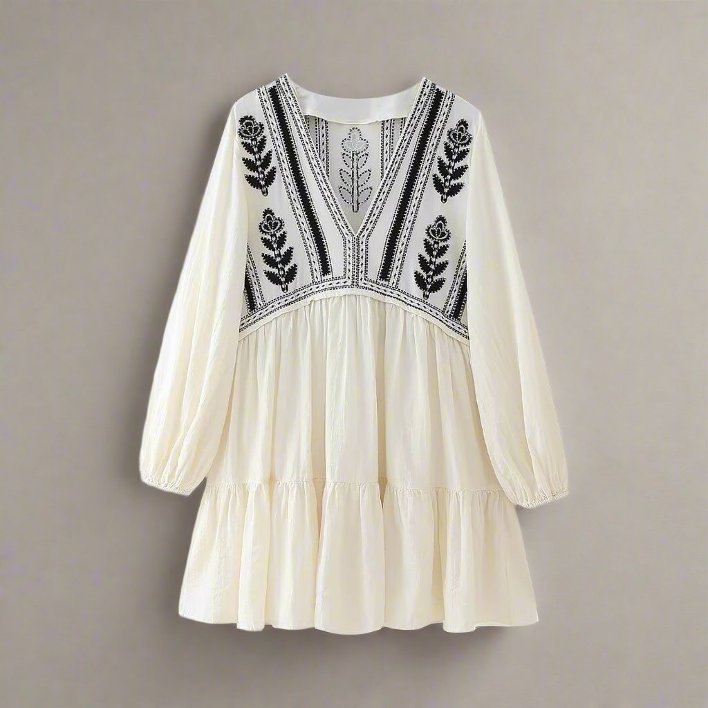 Embroidered Boho Dress - Honeypot