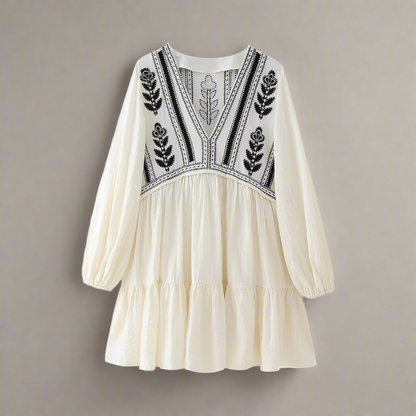 Embroidered Boho Dress - Honeypot