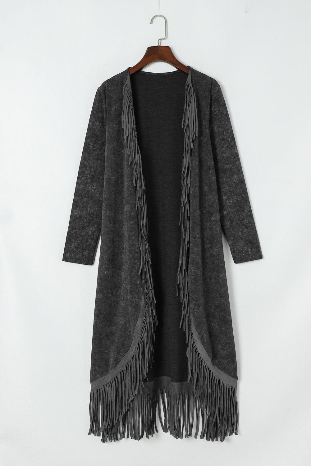 Rowdy Distressed Fringe Duster - Honeypot