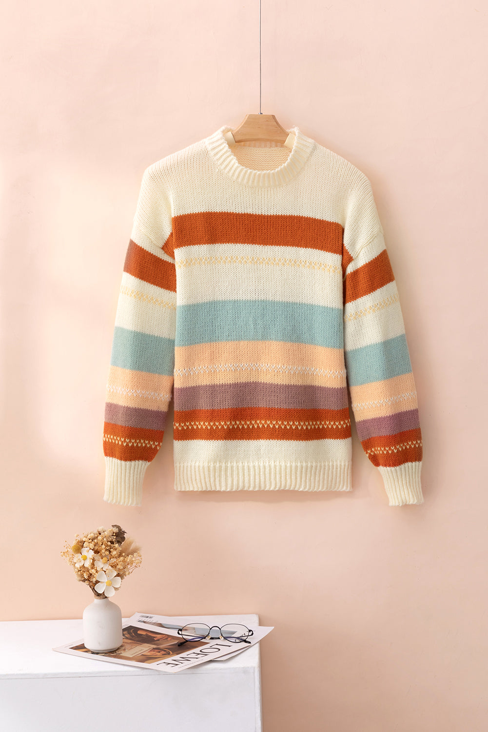 Drop-Shoulder Color Block Sweater // Honeypot: New + Vintage High Quality Western Wear