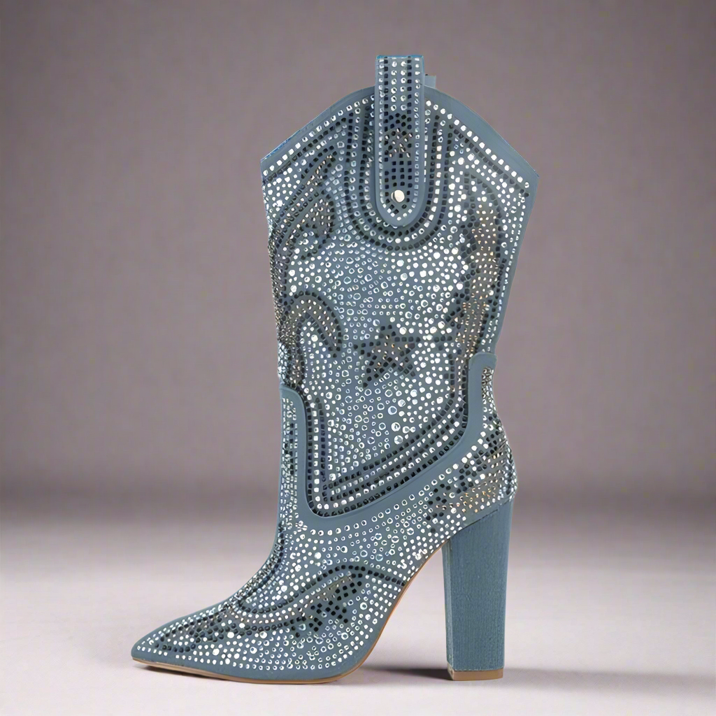 Cowgirl Chic Rhinestone Boots - Honeypot