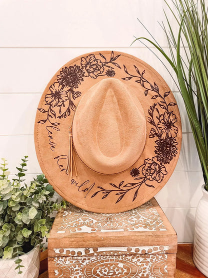 Engraved Floral Hat 1