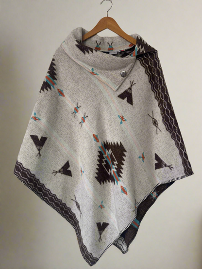 Reversible Wool Poncho // Rhonda Stark, O/S