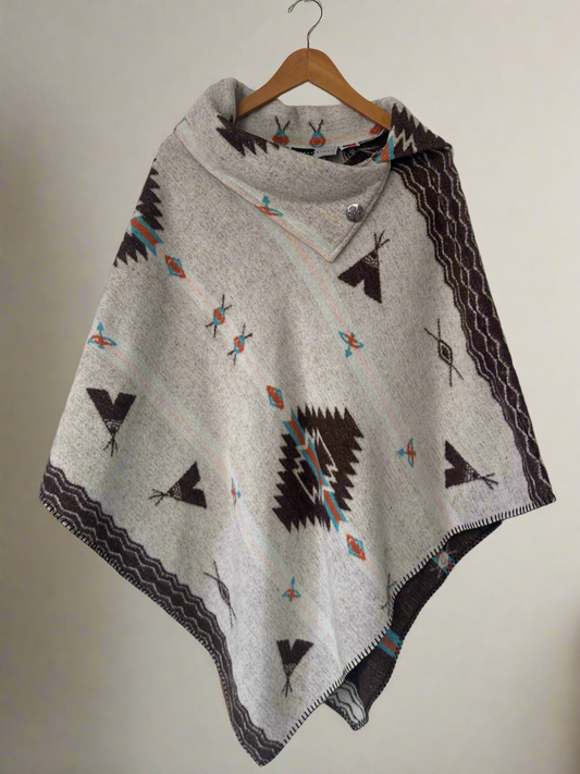 Reversible Wool Poncho // Rhonda Stark, O/S