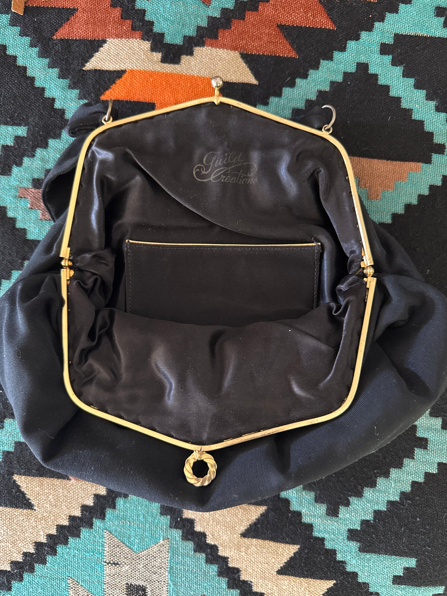 40's Jeweled Silk Faille Evening Bag // Guild Creations