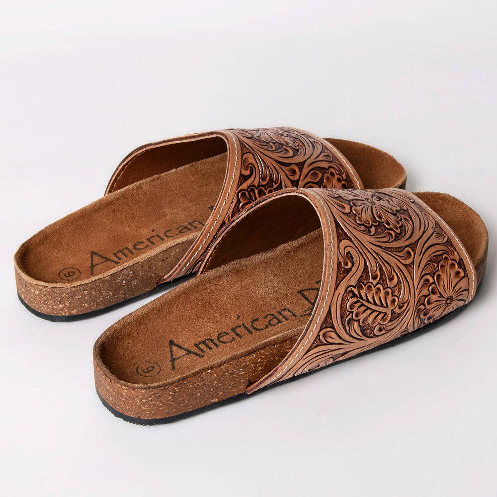 ADFTE108-6 genuine leather sandal footwear flip flop