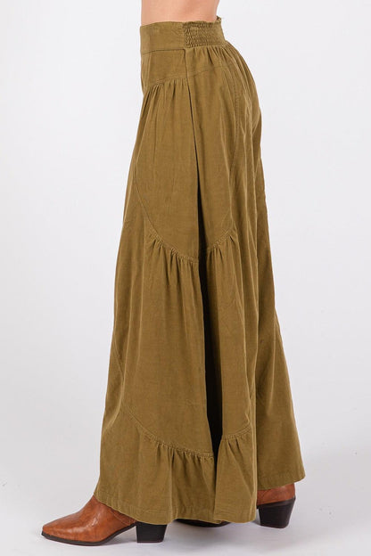 SAGE + FIG High Rise Corduroy Wide Leg Pants - Honeypot