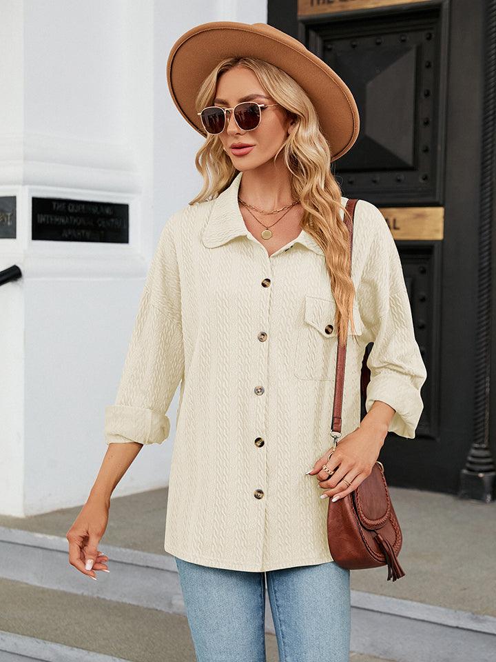 Collared Neck Buttoned Shirt - Honeypot