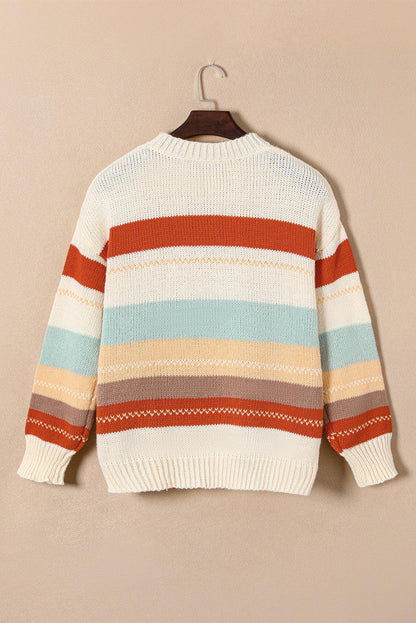 Drop-Shoulder Color Block Sweater // Honeypot: New + Vintage High Quality Western Wear