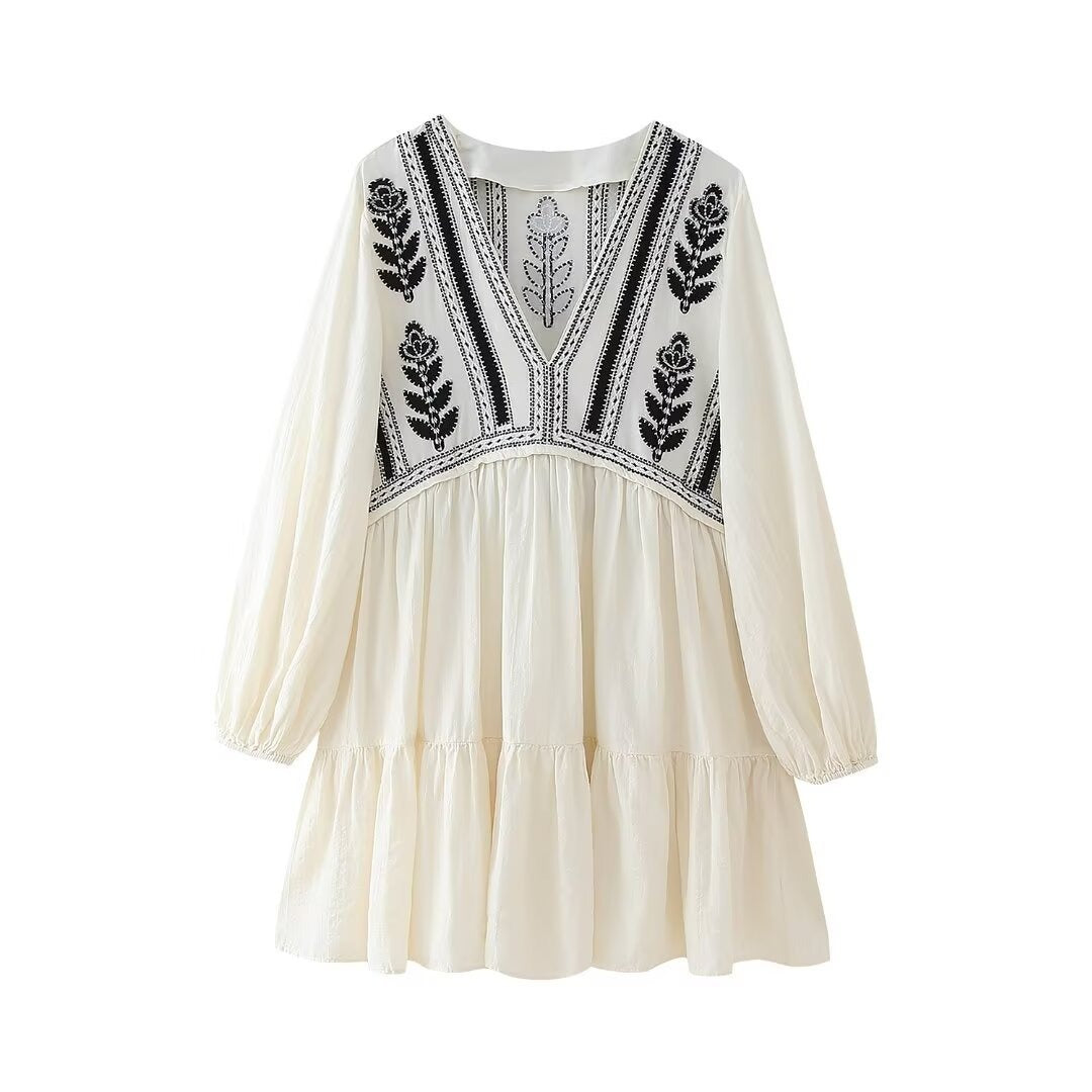 Embroidered Boho Dress - Honeypot