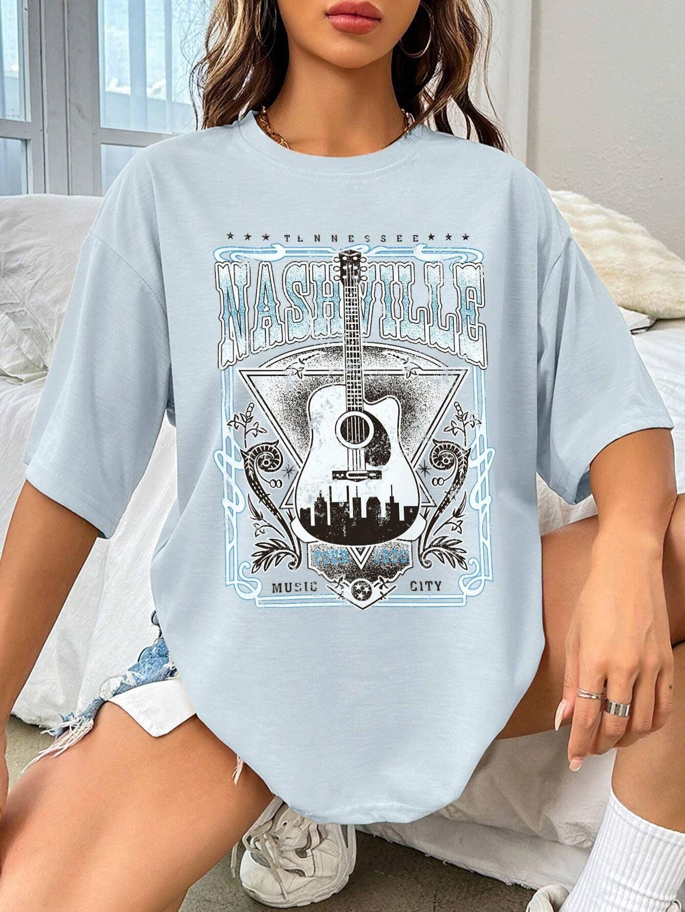 Nashville Oversized Graphic Tee - Honeypot