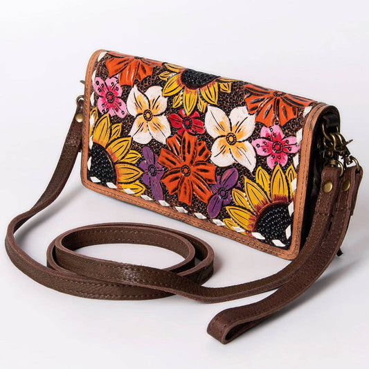 Painted Leather Wallet Crossbody // American Darling - Honeypot